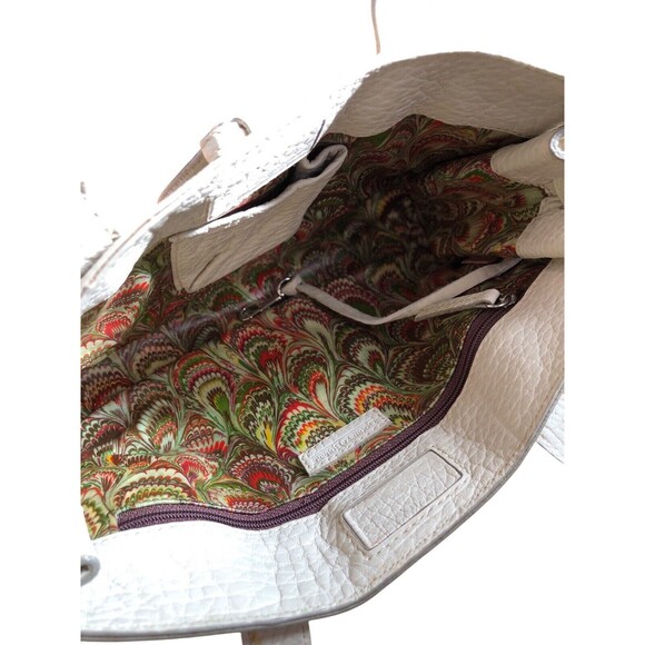 DOONEY & BOURKE East West Tassel OFF WHITE IVORY Pebble Leather Purse Bag - Picture 8 of 8